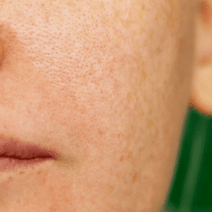 enlarged pores on the cheek area